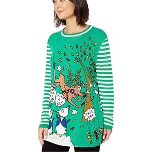 New Whoopi Goldberg No Smoke No Fly Christmas ugly Sweater